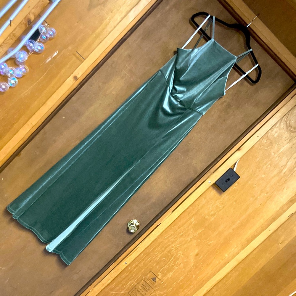 Velvet Sage Long Dress